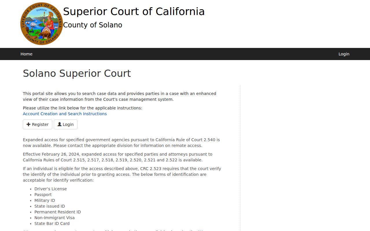 Solano County people search court records portal