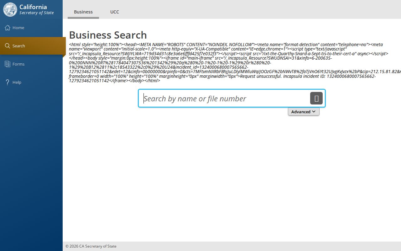 Solano County public records research through California bizfile business search